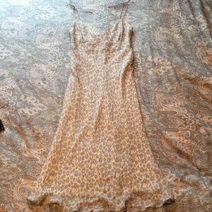 J Crew Blue Floral Print Silk Maxi Dress Size 2